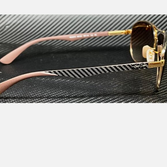 Ray Ban Gold 61mm Men's Sunglasses - Picture 3 of 4